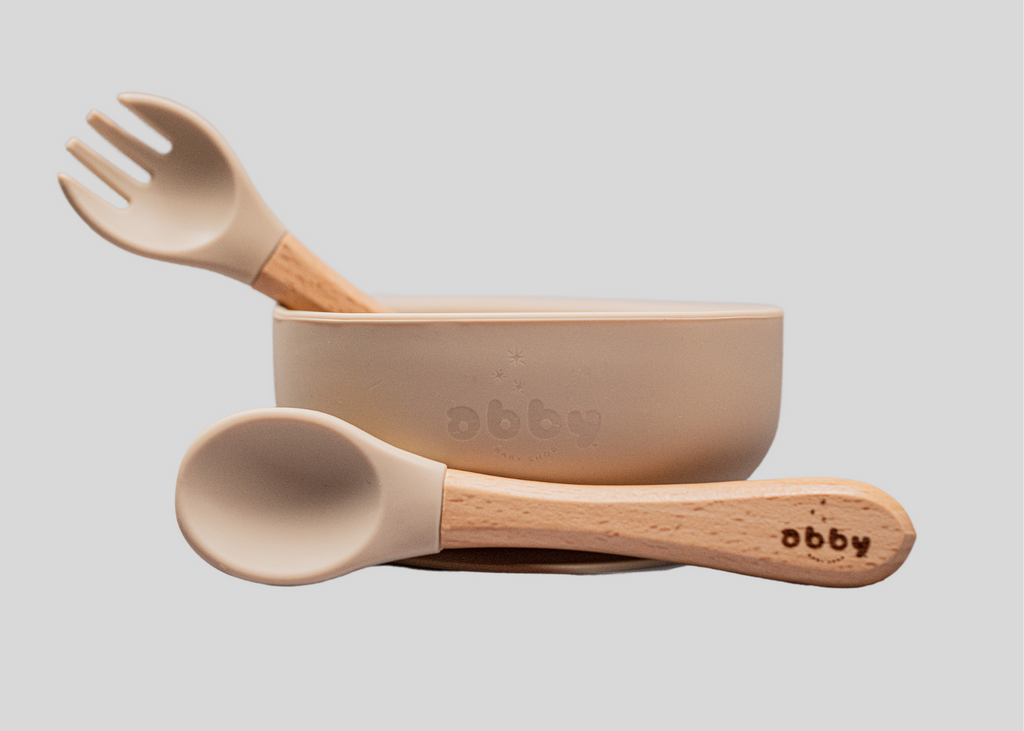 Bowl & 2 Spoons (Beige) – Abby Baby